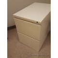 Meridian White 2 Drawer Legal File Pedestal, Locking Box